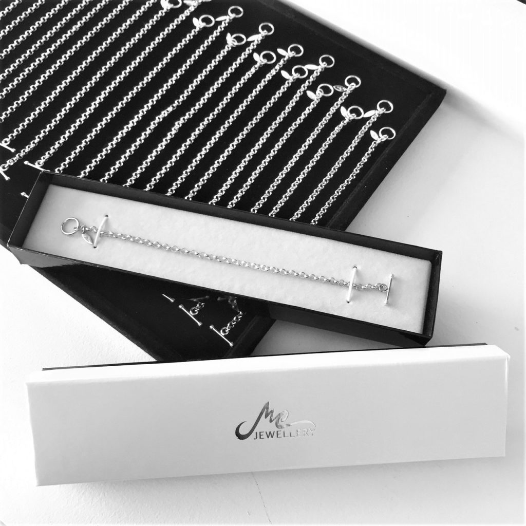 Corporate Bracelets in Sterling Silver