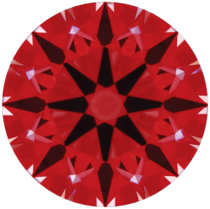 Arrows displayed on a Round Brilliant Cut Diamond
