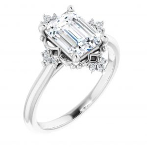 Vintage Emerald Engagment RIng
