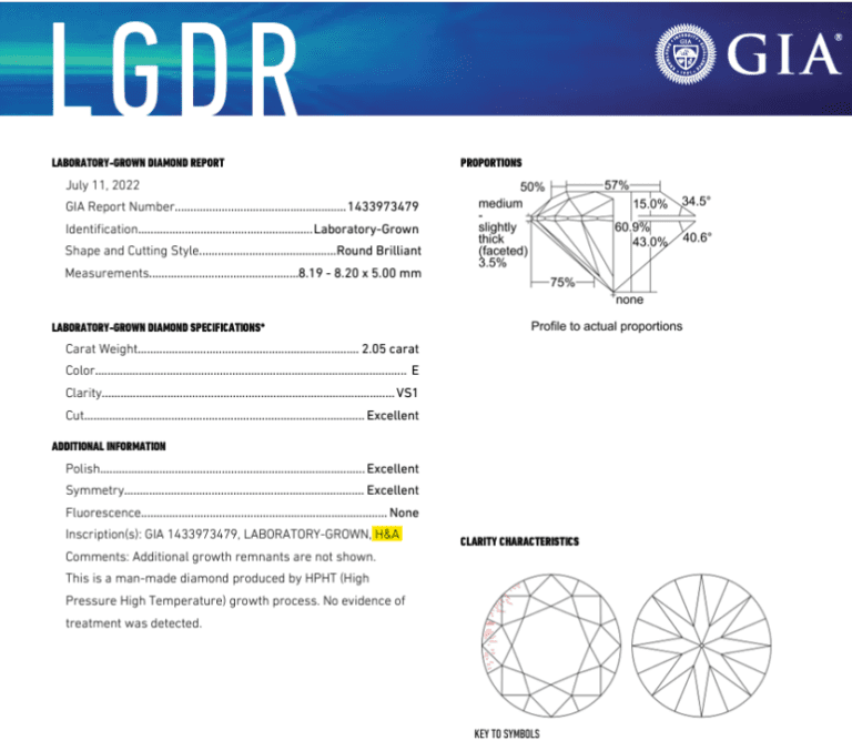 GIA Certified Hearts and Arrows