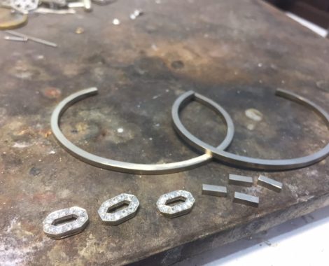 18ct White Gold Diamond Cuff halfway